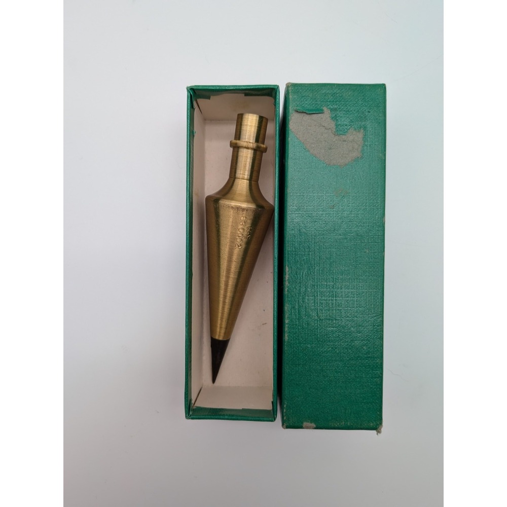 Vintage K&E Keuffel & Esser 83 0002 Solid Brass Plumb Bob 8oz